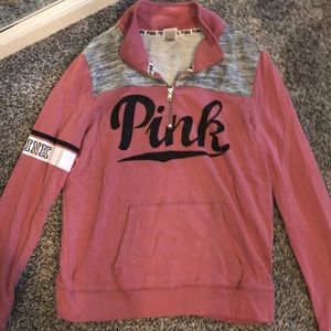Pink quarter zip pullover